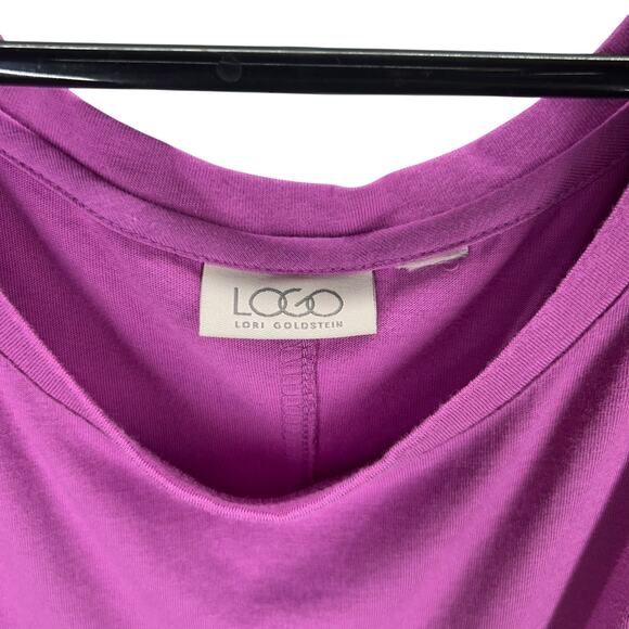Fairycore Magenta Swing Dress Lace Hem LOGO‎ by Lori Goldstein Size L - Picture 4 of 9